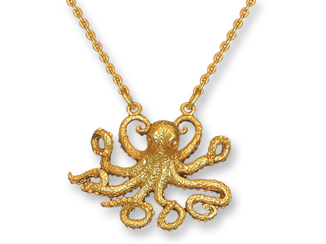 Zarah Co Jewelry 8912G7 Octopus Gold Necklace