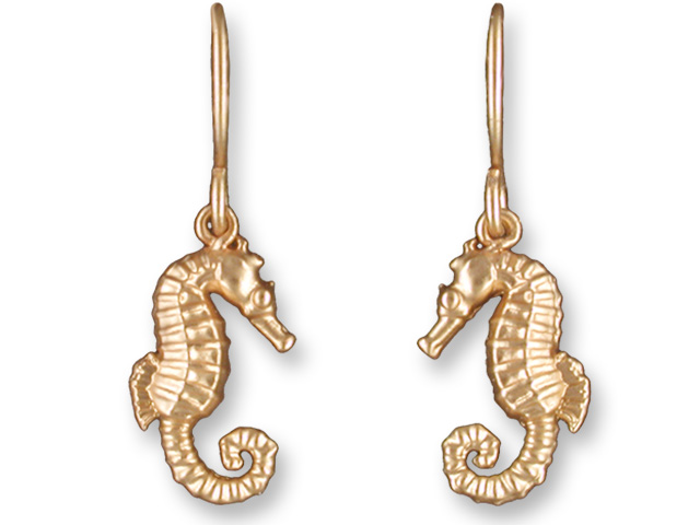 Zarah Co Jewelry 8913G1 Seahorse Gold Earrings