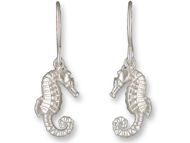 Zarah Co Jewelry 8913S1N Seahorse Silver Earrings