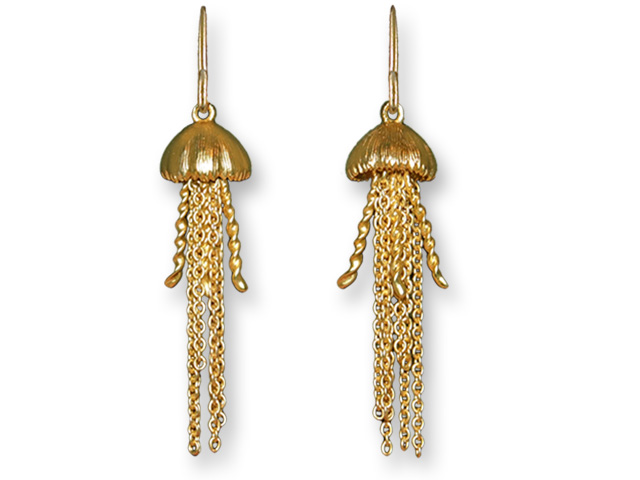 Zarah Co Jewelry 8914G1N Jellyfish Gold Earrings