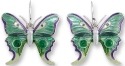 Zarah Co Jewelry 0706Z1 Butterfly with Onyx Earrings