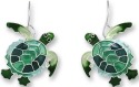 Zarah Co Jewelry 0707Z1 Green Turtle Earrings