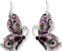 Zarah Co Jewelry 0715Z1 Garnet Butterfly Earrings