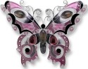 Zarah Co Jewelry 0715Z2P Garnet Butterfly Pendant on Chain