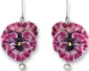 Zarah Co Jewelry 0903Z1 Pansy and Pearl Earrings