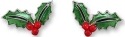 Zarah Co Jewelry 1106Z1 Christmas Holly Earrings