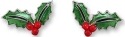 Zarah Co Jewelry 1106Z1 Christmas Holly Earrings