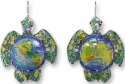 Zarah Co Jewelry 1601Z1 Earth Turtle Earrings