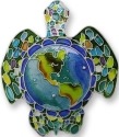 Zarah Co Jewelry 1601Z2P Earth Turtle Pendant on Chain