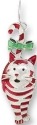Zarah Co Jewelry 1701Z1P Candy Cane Cat Pendant on Chain