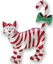 Zarah Co Jewelry 1701Z2 Candy Cane Cat Pin