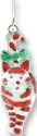 Zarah Co Jewelry 171591P Candy Cane Cats Pendant on Chain