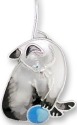 Zarah Co Jewelry 1907Z1P Siamese Cat Pendant on chain