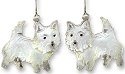 Zarah Co Jewelry 198001 Westie West Highland Terrier Dog Earrings