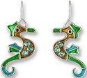 Zarah Co Jewelry 2001Z1 Crystal Seahorse Earrings