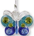 Zarah Co Jewelry 2014Z1P Crystal Butterfly Pendant on Chain