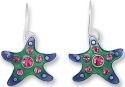 Zarah Co Jewelry 2017Z1 Li'l Crystal Starfish Earrings