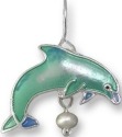 Zarah Co Jewelry 2102Z1P Dolphin with Pearl Pendant on Chain