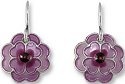 Zarah Co Jewelry 2110Z1 Crimson and Lilac Earrings