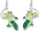 Zarah Co Jewelry 211301 Frog on Twig Earrings