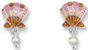 Zarah Co Jewelry 2129Z1 Scallop with Pearl Earrings