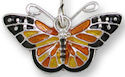 Zarah Co Jewelry 2136Z1P Monarch Butterfly Dangle Pendant on Chain