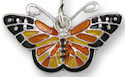 Zarah Co Jewelry 2136Z1P Monarch Butterfly Dangle Pendant on Chain