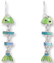 Zarah Co Jewelry 2149Z1 Wiggly Fish Earrings