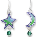 Zarah Co Jewelry 2151Z1 Moon and Star Earrings