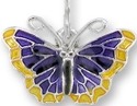 Zarah Co Jewelry 2160Z1P Mourning Cloak Butterfly Pendant on Chain
