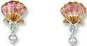 Zarah Co Jewelry 216101 Scallop with Pearl Earrings