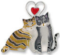 Zarah Co Jewelry 2601Z2 Love Kitties Cat Pin