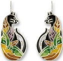 Zarah Co Jewelry 2701Z1 Time to Leave Cat Earrings