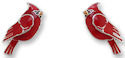 Zarah Co Jewelry 2904Z1 Red Cardinal Earrings