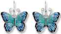 Zarah Co Jewelry 2905Z1 Blue Morpho Butterfly Earrings