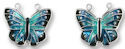 Zarah Co Jewelry 2906Z1 Blue Morpho Butterfly Post Earrings