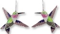 Zarah Co Jewelry 2908Z1 Ruby Throated Hummingbird Earrings