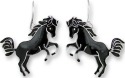 Zarah Co Jewelry 2916Z1 Black Horse Earrings