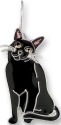 Zarah Co Jewelry 2918Z1P Black Kitty Cat Pendant
