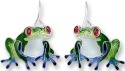 Zarah Co Jewelry 2919Z1 Blue-Toed Frog Earrings