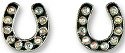 Zarah Co Jewelry 294501 Horseshoe with Crystals Earrings