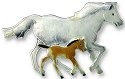 Zarah Co Jewelry 294902 Mare and Foal Pin Brooch
