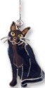 Zarah Co Jewelry 295701P Black Kitty Pendant