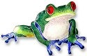 Zarah Co Jewelry 297402 Blue Toed Frog Pin Brooch