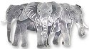 Zarah Co Jewelry 298502 Grey Elephant Trio Pin Brooch