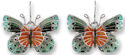 Zarah Co Jewelry 3202Z1 Satinwing Butterfly Earrings