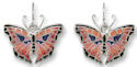 Zarah Co Jewelry 3203Z1 Pink Madagascar Butterfly Earrings