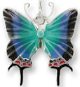 Zarah Co Jewelry 3205Z1P Hewitson's Hairstreak Butterfly Pendant