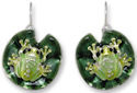 Zarah Co Jewelry 3209Z1 Frog on Lily Pad Earrings