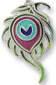 Zarah Co Jewelry 3212Z1P Peacock Feather Pendant